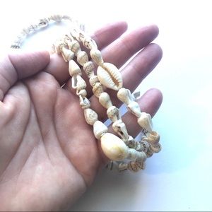 Shell Beaded Strand Necklace